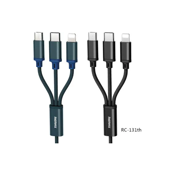 REMAX RC-131th GITION SERIES 3-IN-1 (MICRO/LIGHTENING/TYPE-C) DATA CABLE